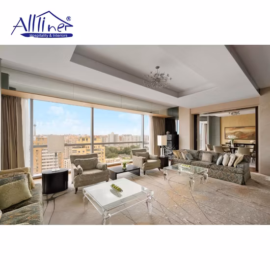 高級モダンなホーム中国木製屋外ダイニングルームホテルオフィスリビングルームソファベッド寝室の家具