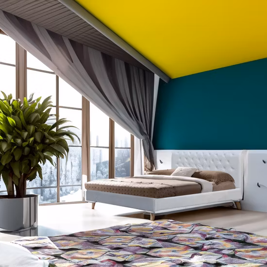 華陽カスタム木製寝室の家庭用家具ダブルベッド大人のための新しい